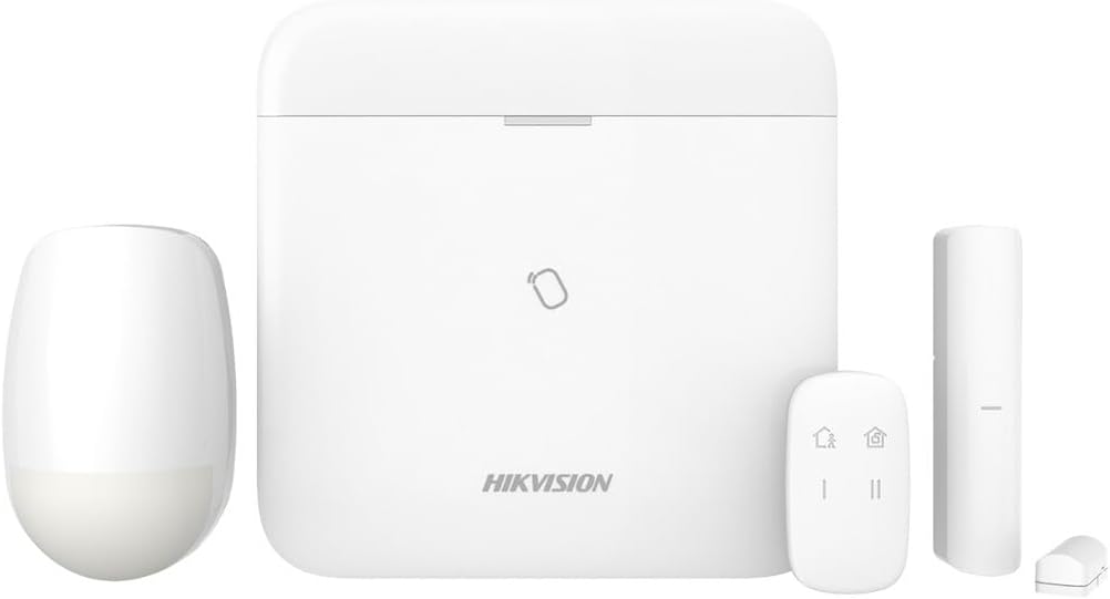 Hikvision AX PRO Alarmanlage Starter Kit – Hub, Außensirene, Bewegungsmelder, Türkontakt und Funk-Fernbedienung
