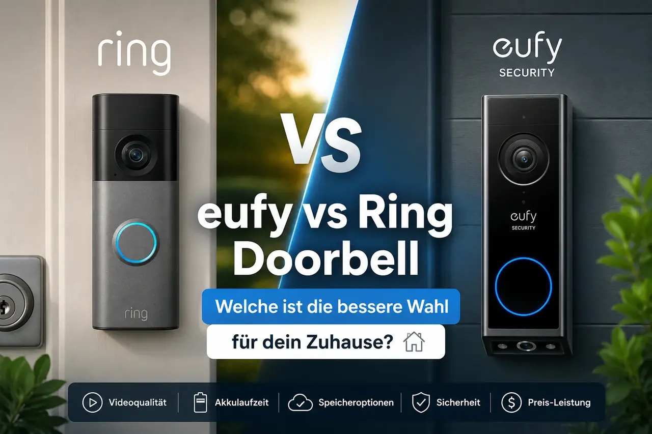 Ring vs Eufy Video Türklingel Vergleich 2026 – Ring Battery Doorbell Plus gegen Eufy Video Doorbell E340 mit Dual-Kamera
