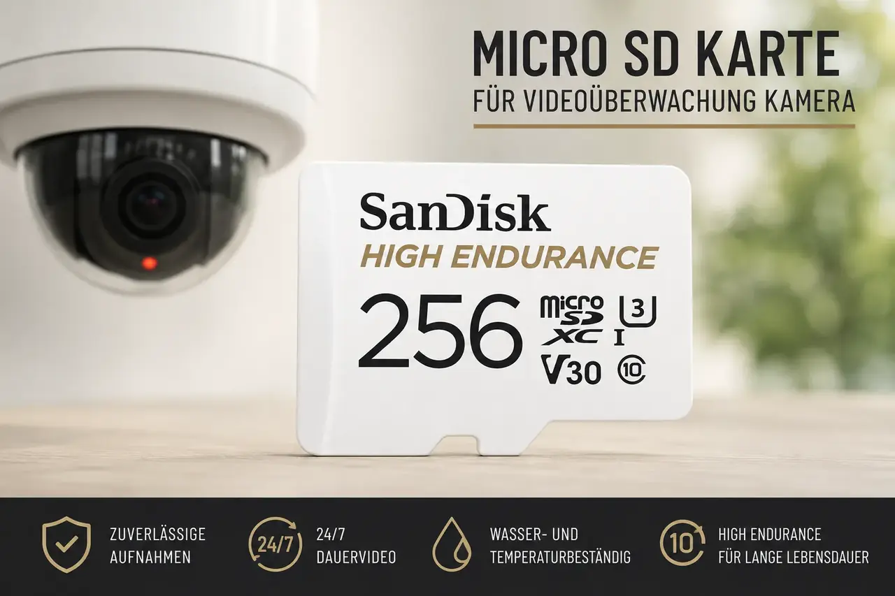 SanDisk High Endurance microSD Karte für Überwachungskameras