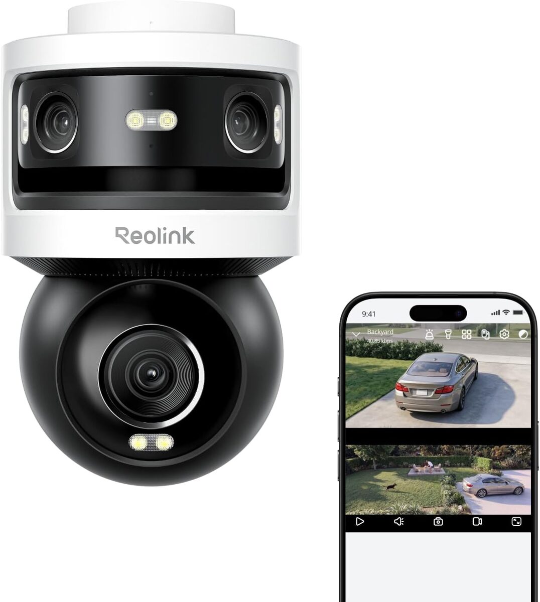 Reolink OMVI 3i PoE Triple-Lens Außenkamera mit 10MP 180 Grad Panorama, 4K PT Auto-Tracking, KI-Videosuche, Perimeterschutz und 24/7-Aufzeichnung – High-End Reolink für den Außenbereich 2026