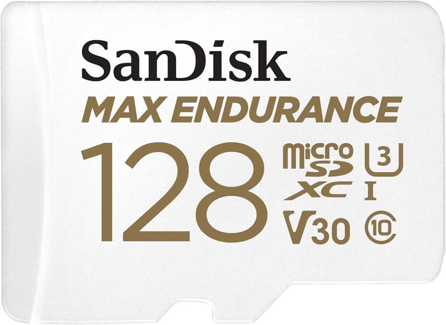 SanDisk MAX ENDURANCE microSDXC 128 GB Speicherkarte für Dashcams und Home-Monitoring-Kameras im Dauerbetrieb