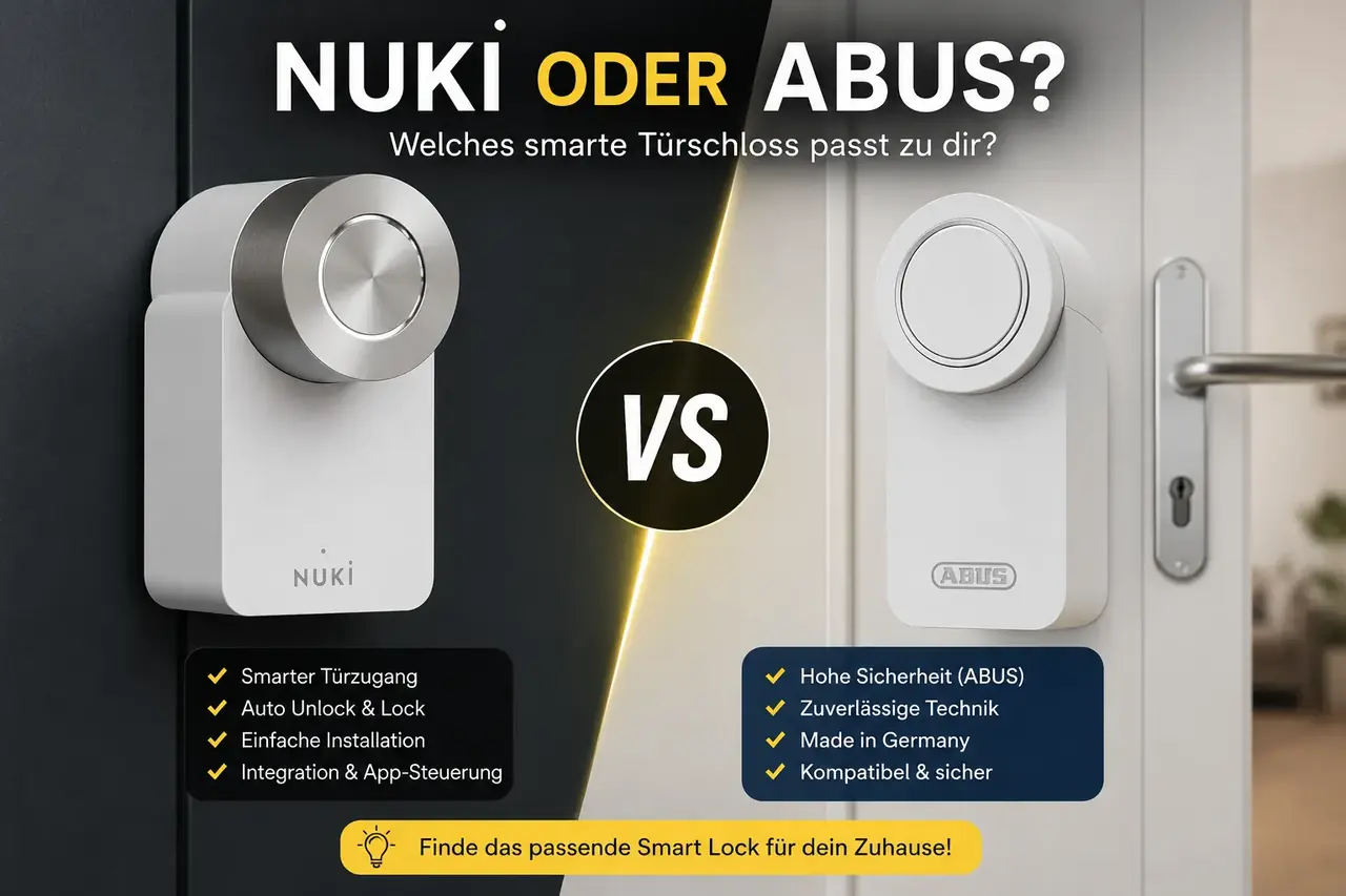 Nuki Smart Lock Pro oder ABUS LOXERIS One – Vergleich smarter Türschlösser 2026 für Wohnungstür, Eigenheim und Airbnb