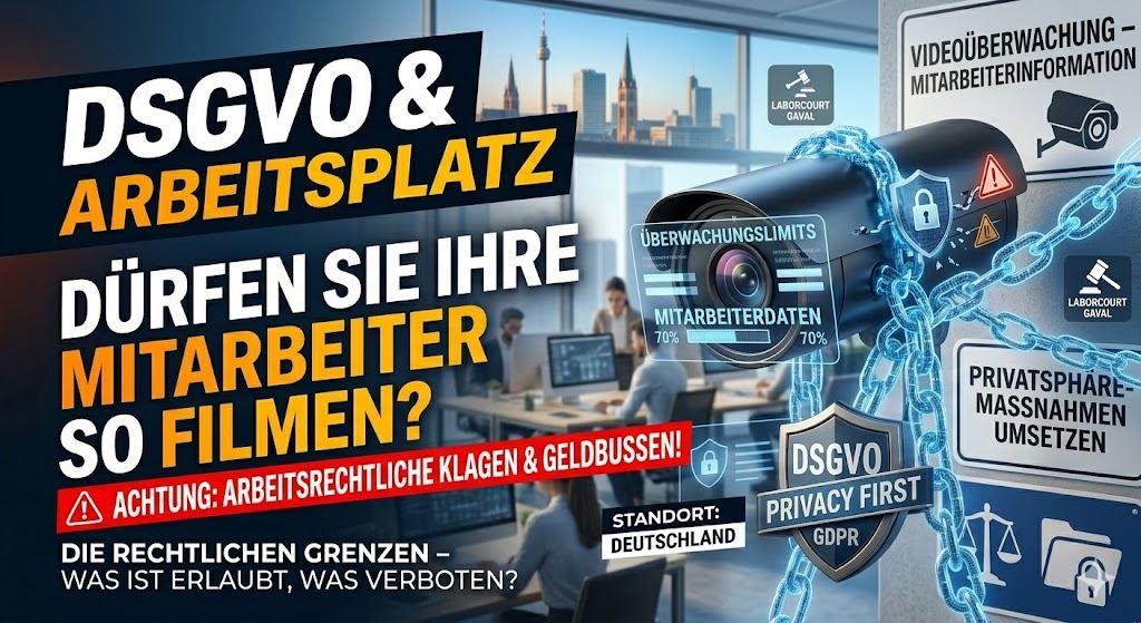 DSGVO und Arbeitsplatz – Dürfen Sie Ihre Mitarbeiter so filmen? Rechtliche Grenzen der Videoüberwachung in Deutschland