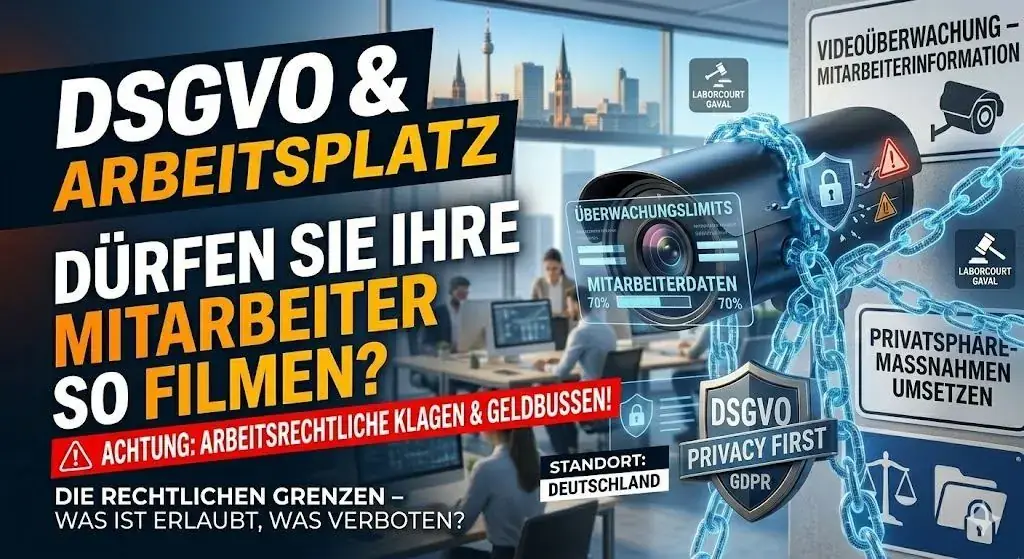 DSGVO und Arbeitsplatz – Dürfen Sie Ihre Mitarbeiter so filmen? Rechtliche Grenzen der Videoüberwachung in Deutschland